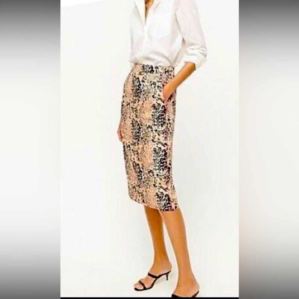 Jcrew Number 2 Pencil Skirt in leopard print